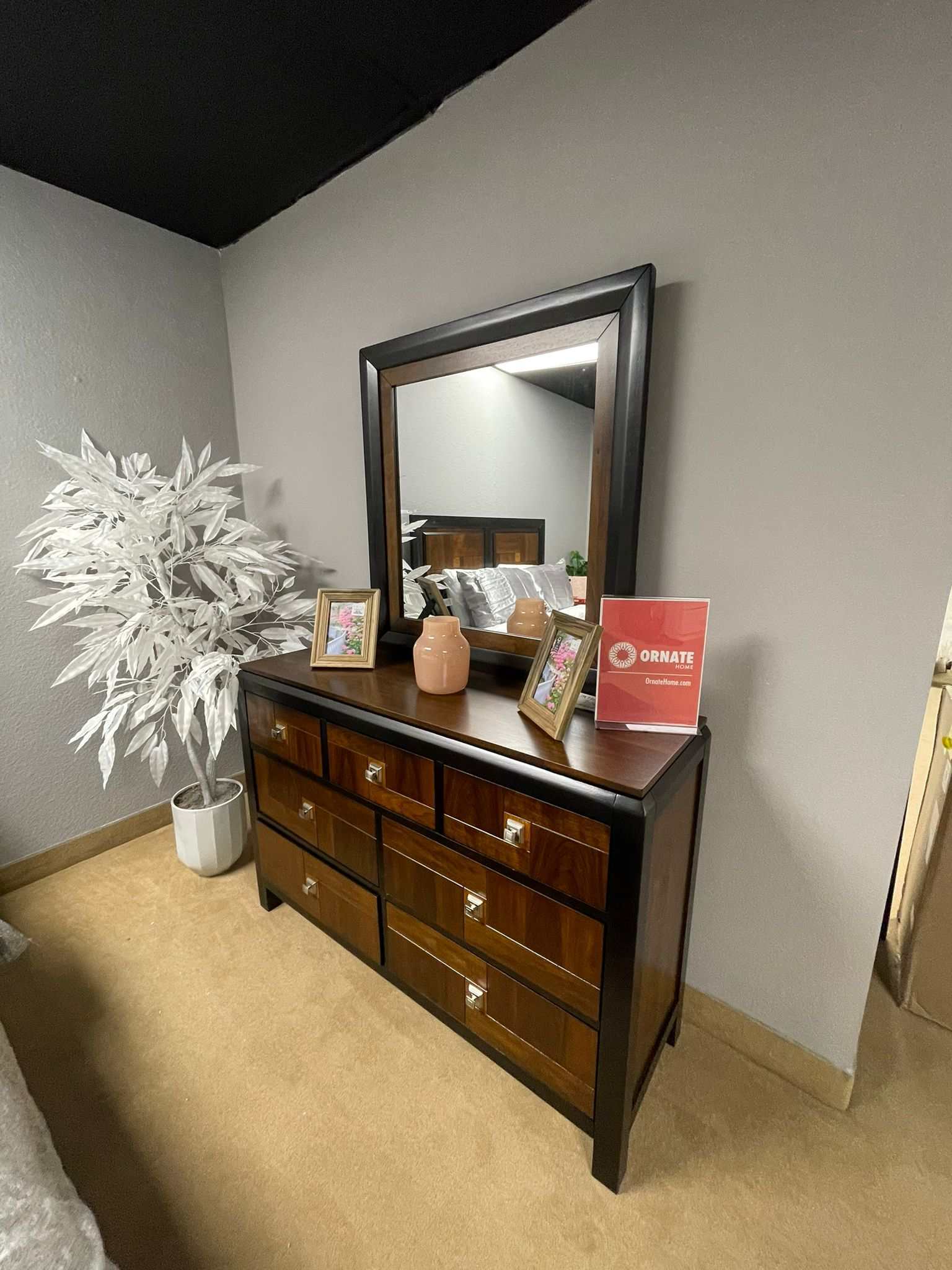 Patra Acacia & Walnut Mirror