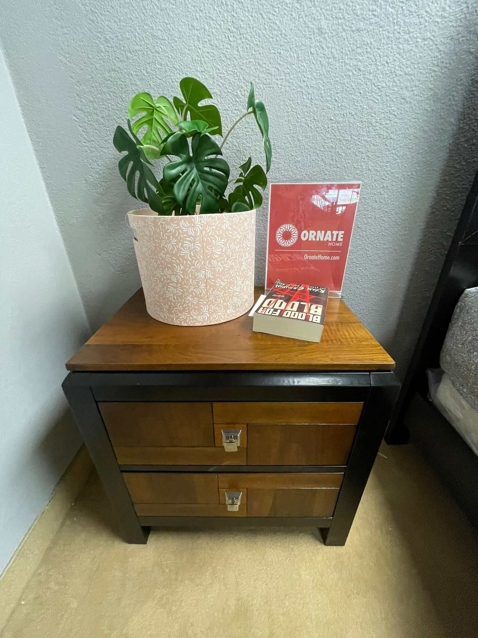 Patra Acacia & Walnut Nightstand