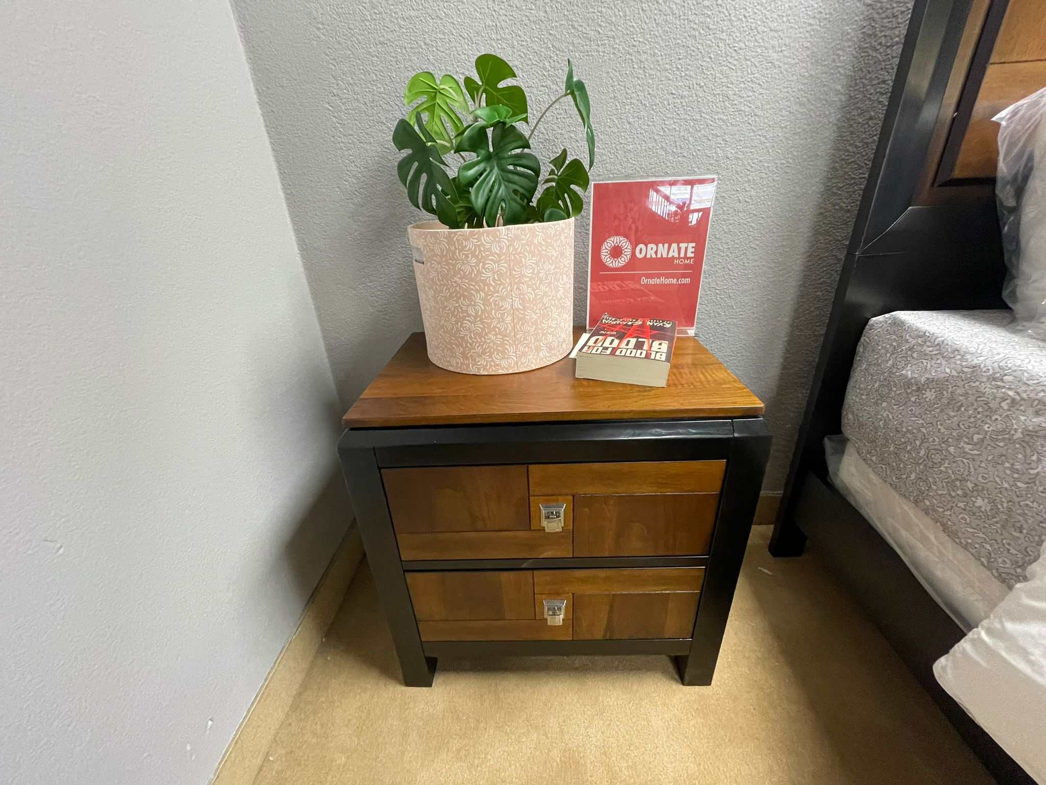 Patra Acacia & Walnut Nightstand