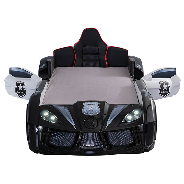 Patrolene Black/White Car Bed / Twin