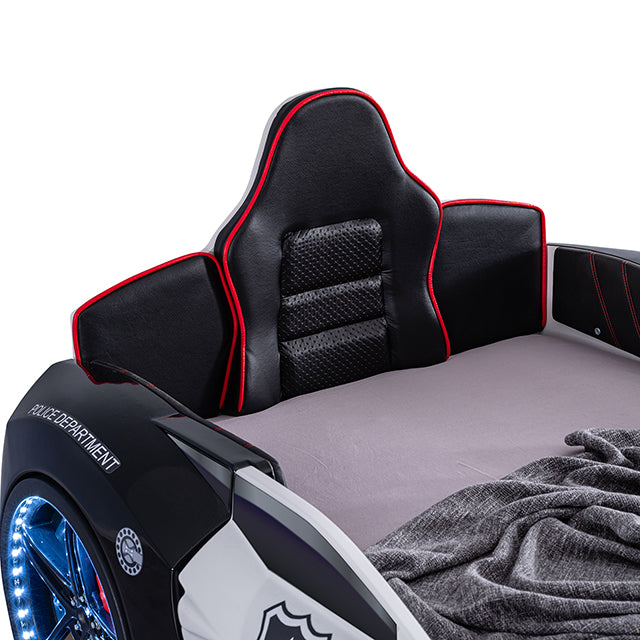 Patrolene Black/White Car Bed / Twin