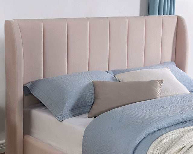 Pearl Light Pink Queen Bed