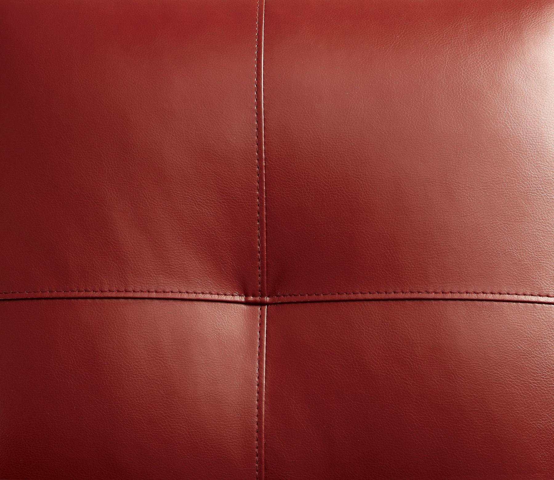 Peever Mahogany Red L Shape Sectional Sofa