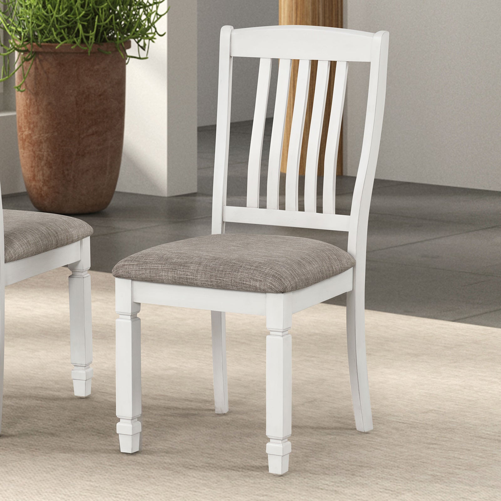 Pendola Rustic White 7 Piece Dining Set