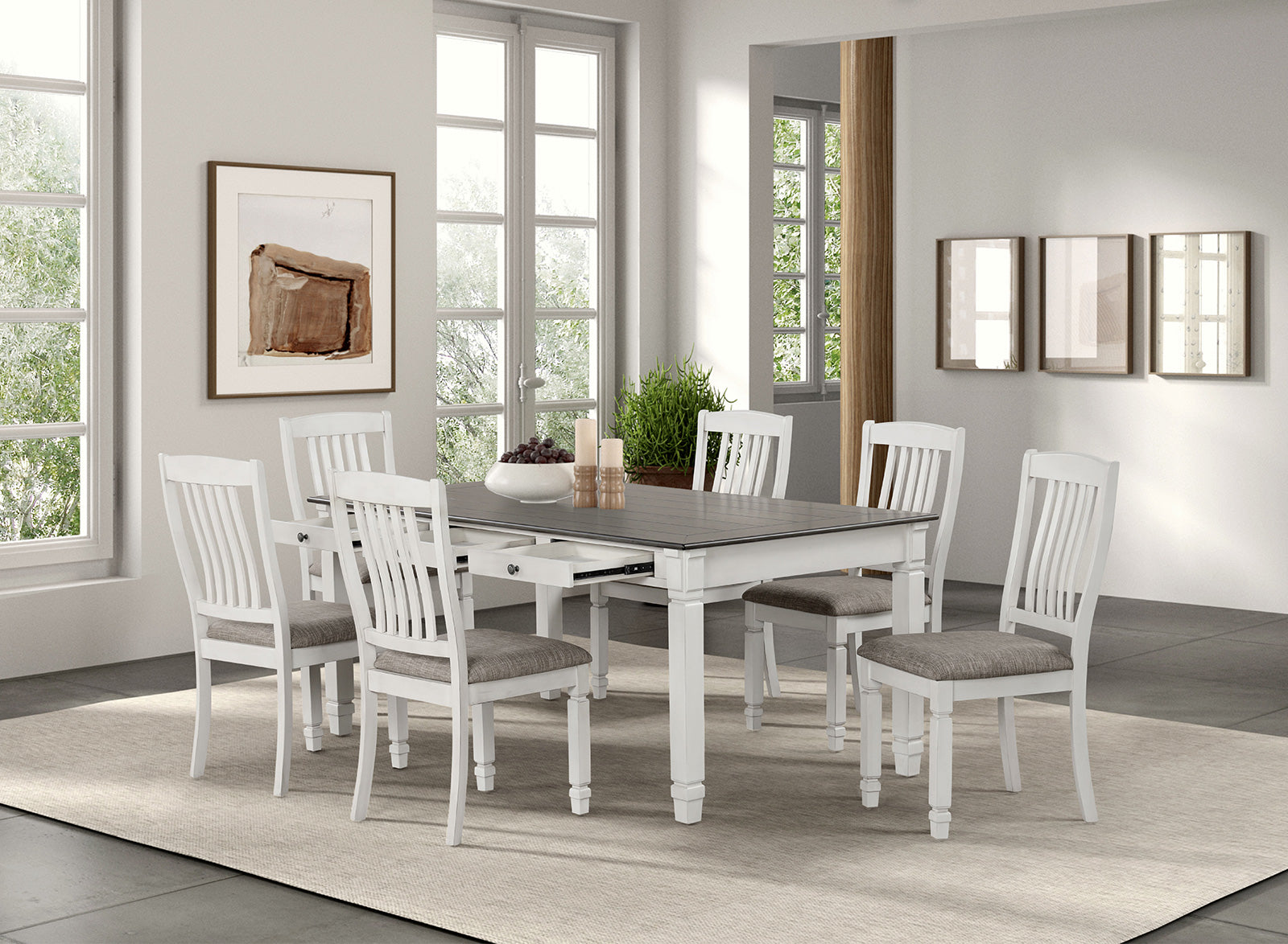Pendola Rustic White Chair (Set of 2)