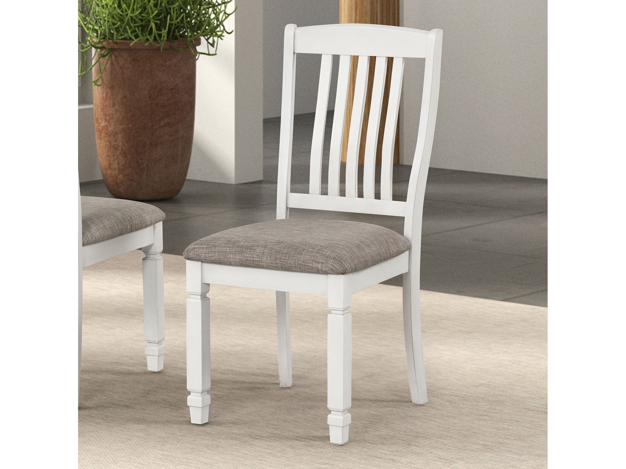 Pendola Rustic White Chair (Set of 2)