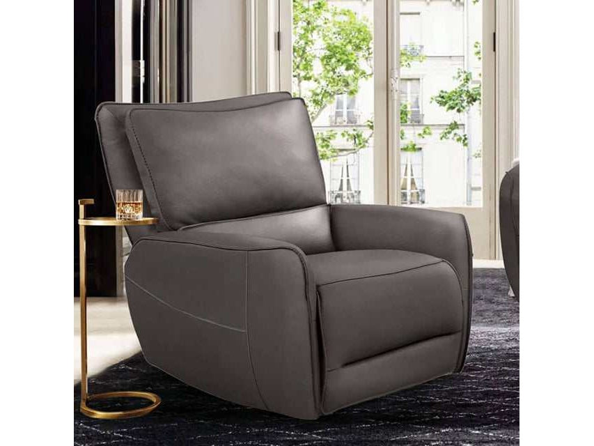 Phineas Gray Top Grain Leather Match Power Recliner
