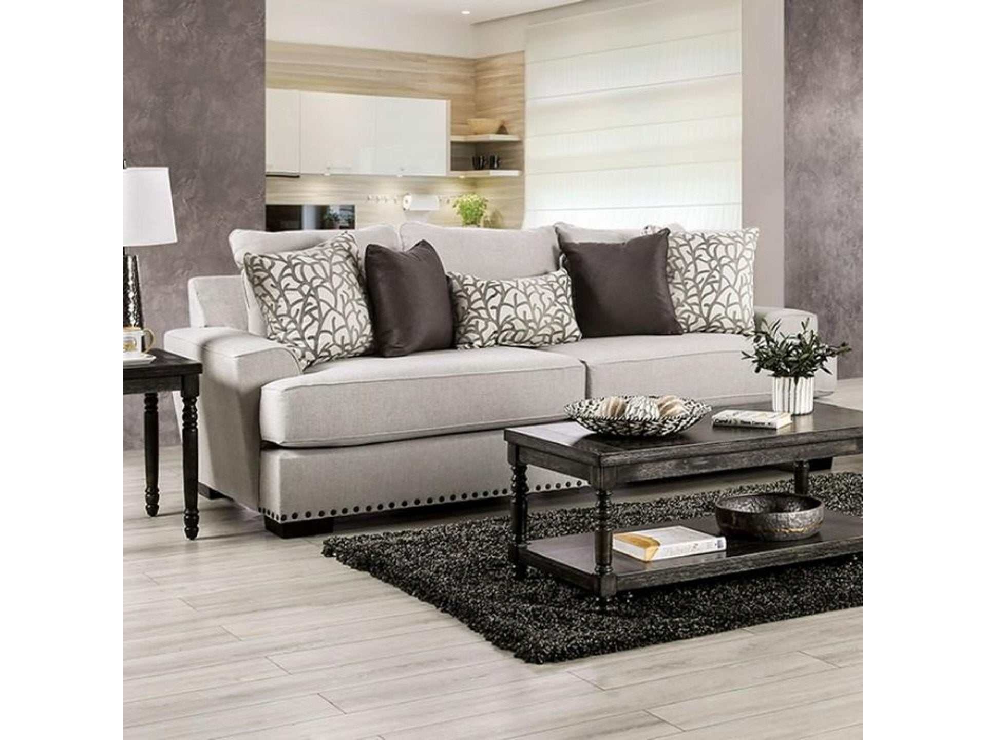 Picotee Light Gray Oversized Sofa