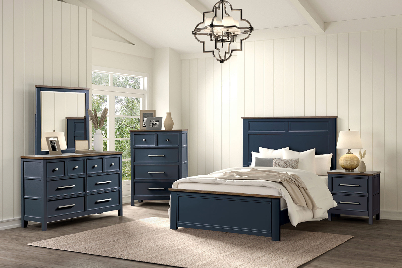 Pinetop Blue/Dark Brown Chest