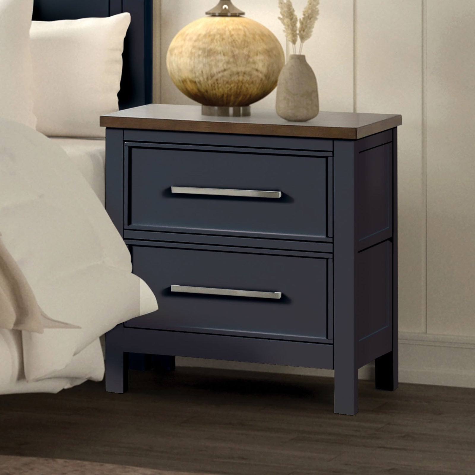 Pinetop Blue/Dark Brown Twin 4 Piece Bedroom Set