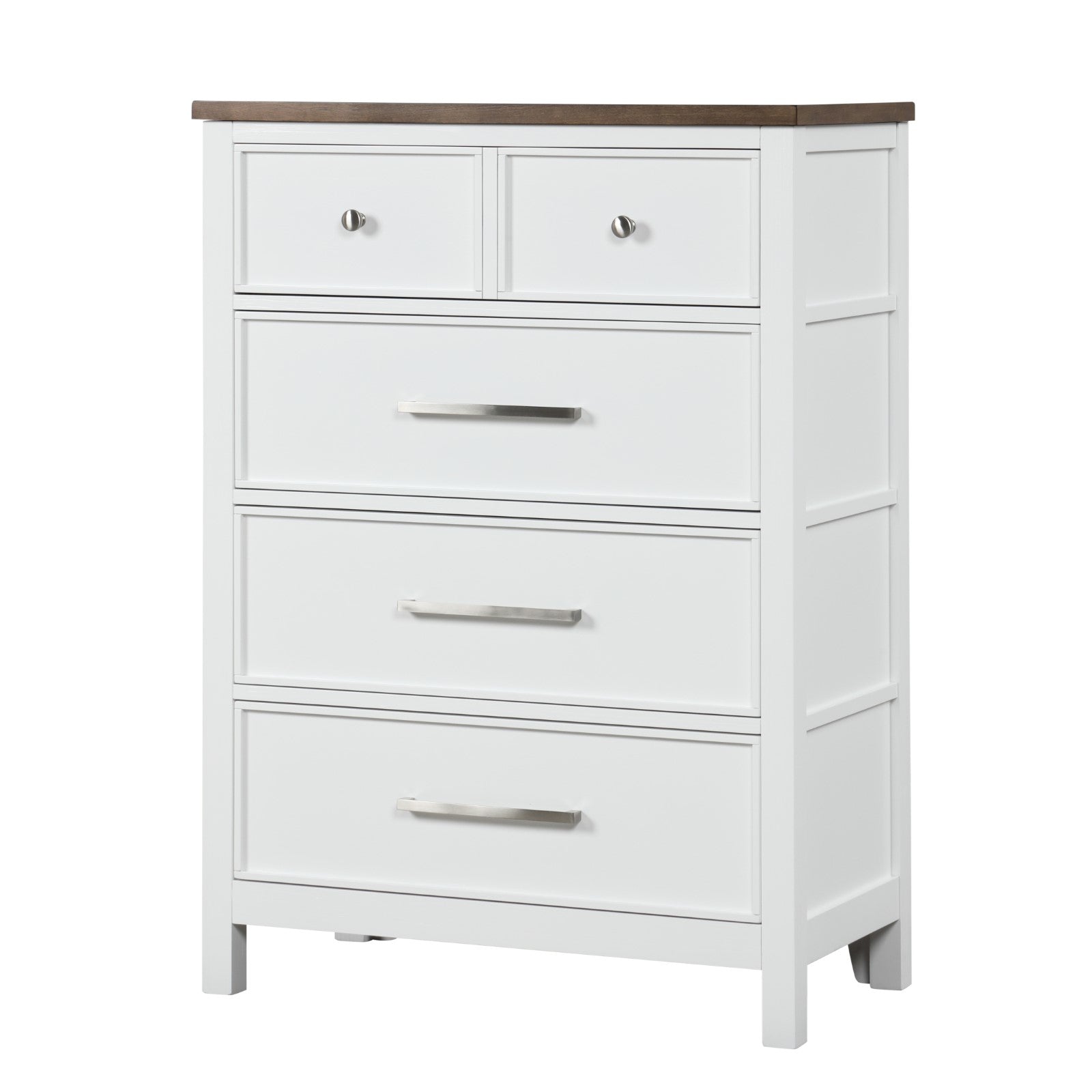 Pinetop White Twin 5 Piece Bedroom Set w/Chest