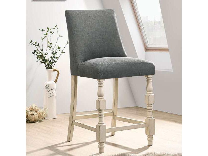 Plymouth Ivory/Dark Gray Counter Height Chair (Set of 2)