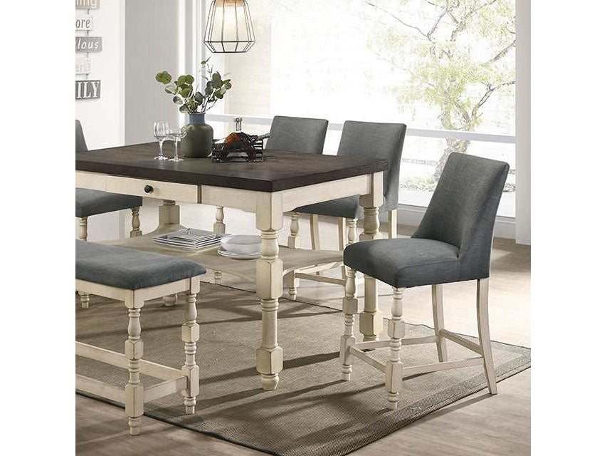 Plymouth Ivory/Dark Gray Counter Height Table