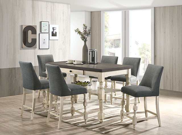Plymouth Ivory/Dark Gray Counter Height Table