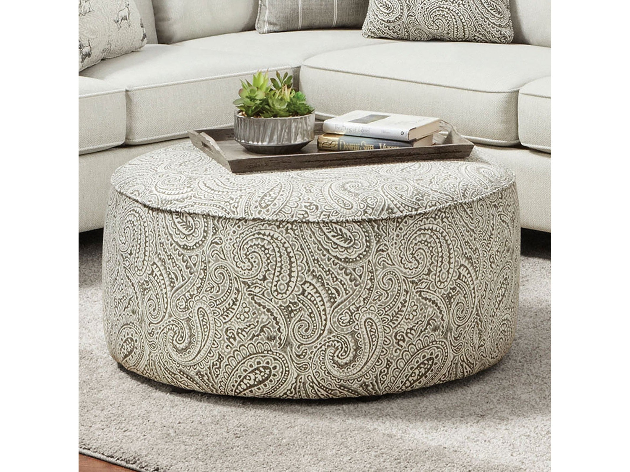 Pocklington Paisley Multi Ottoman