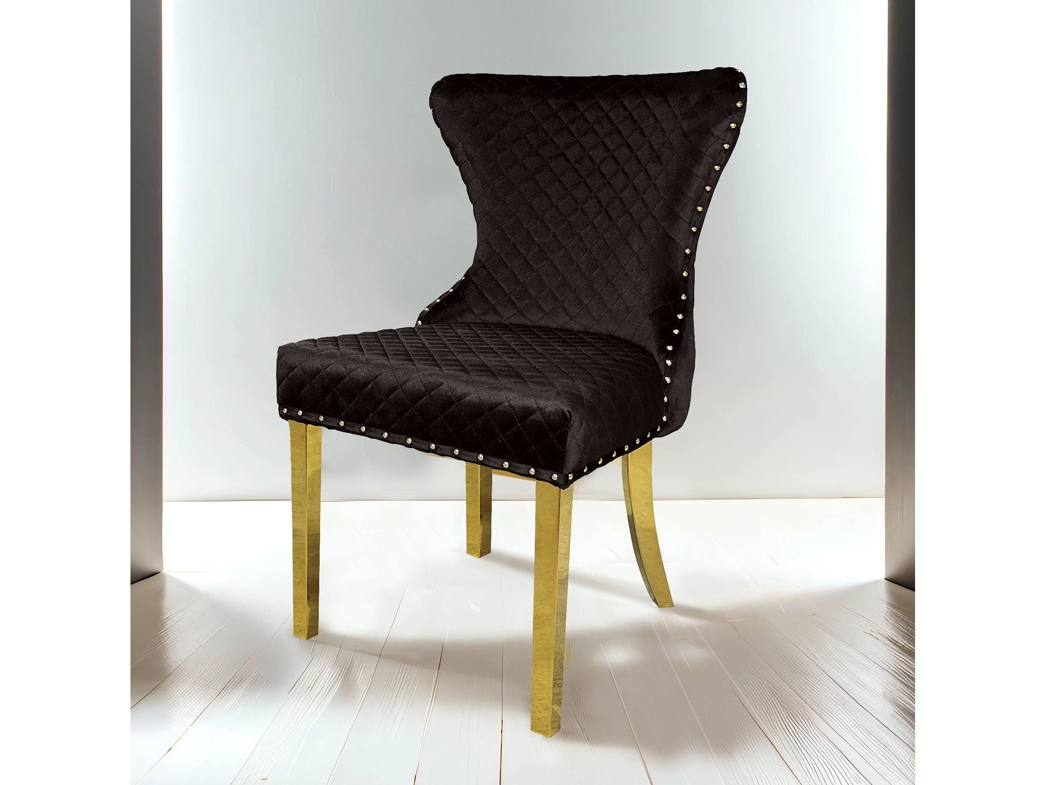 Portanova Gold/Black Chair (Set of 2)