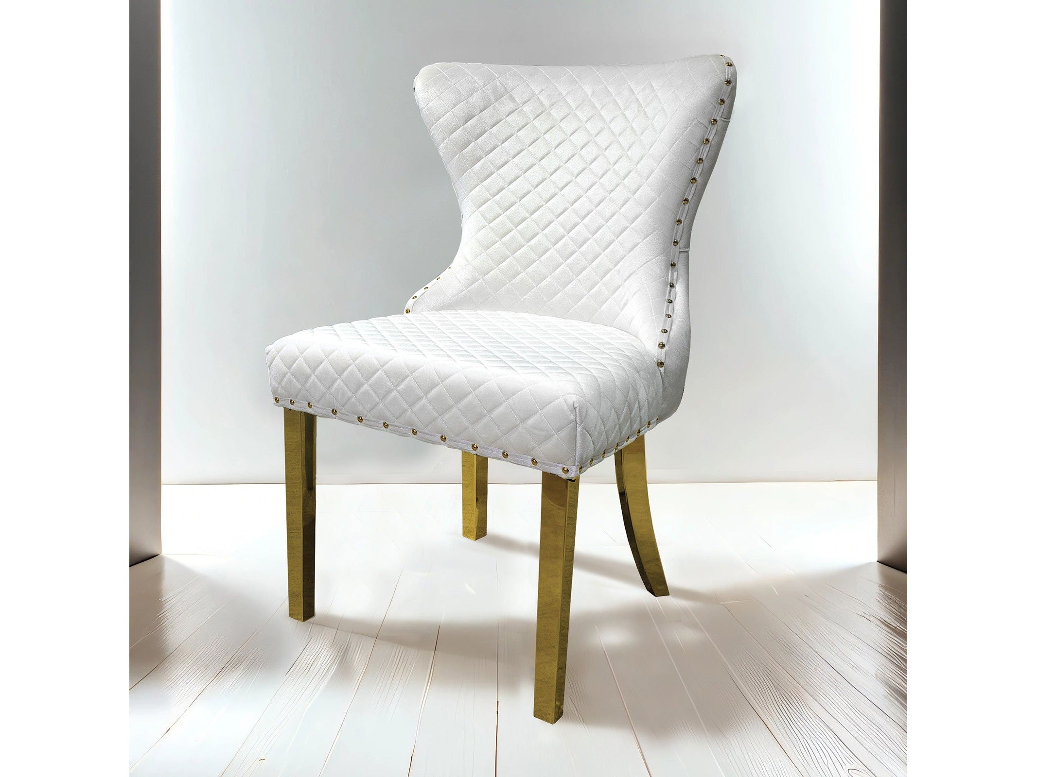 Portanova Gold/White Chair (Set of 2)