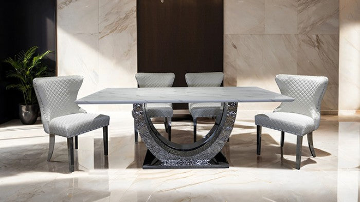 Portanova Silver/White Chair (Set of 2)