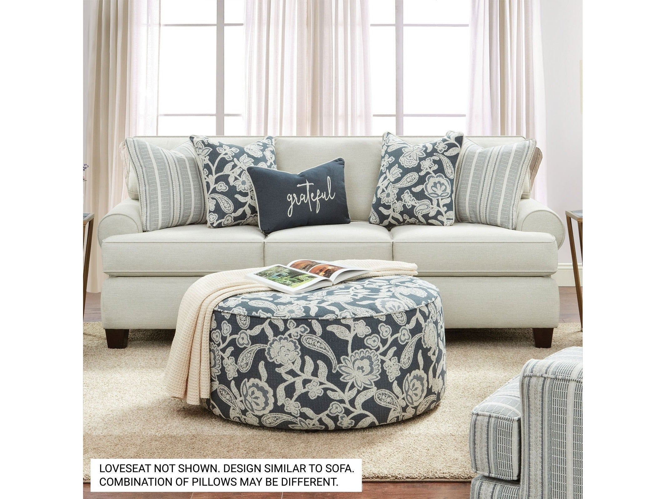 Porthcawl Ivory Loveseat