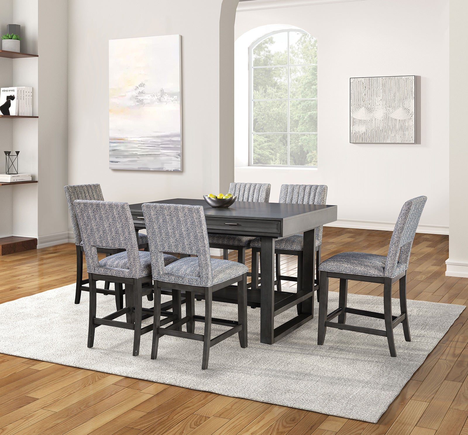Potton Gray 7 Pc. Counter Height Set