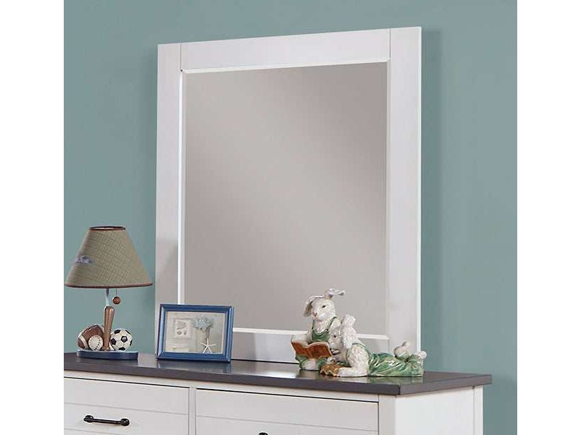 Priam White/Gray Mirror