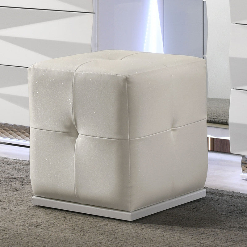 Prisma White Vanity Set w/ Stool