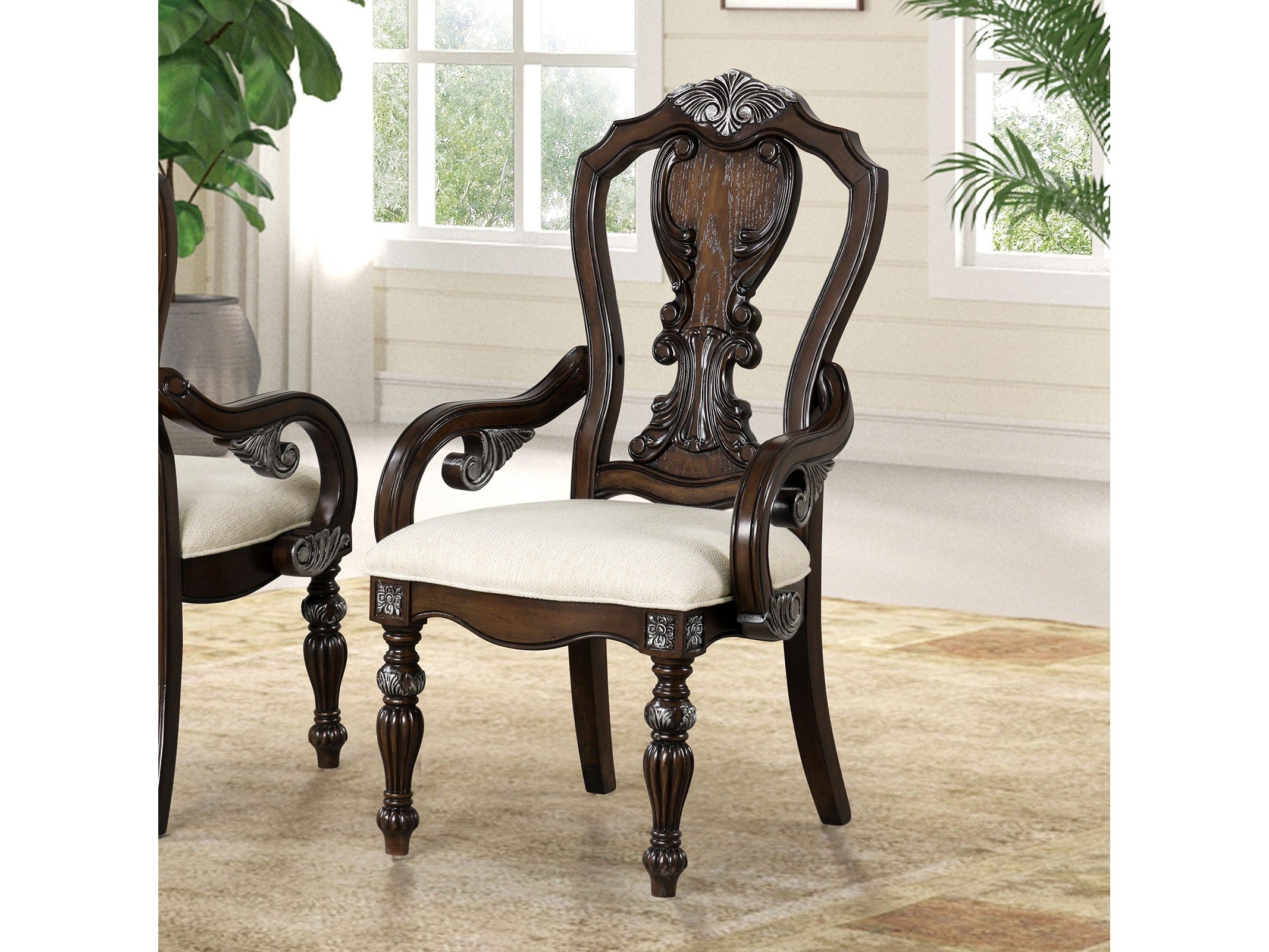 Promenade Dark Brown Arm Chair (Set of 2)