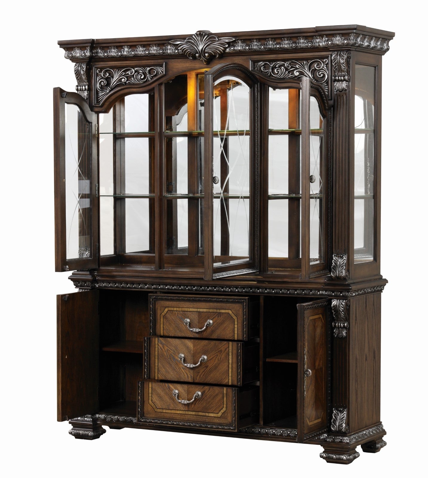 Promenade Dark Brown Hutch Buffet