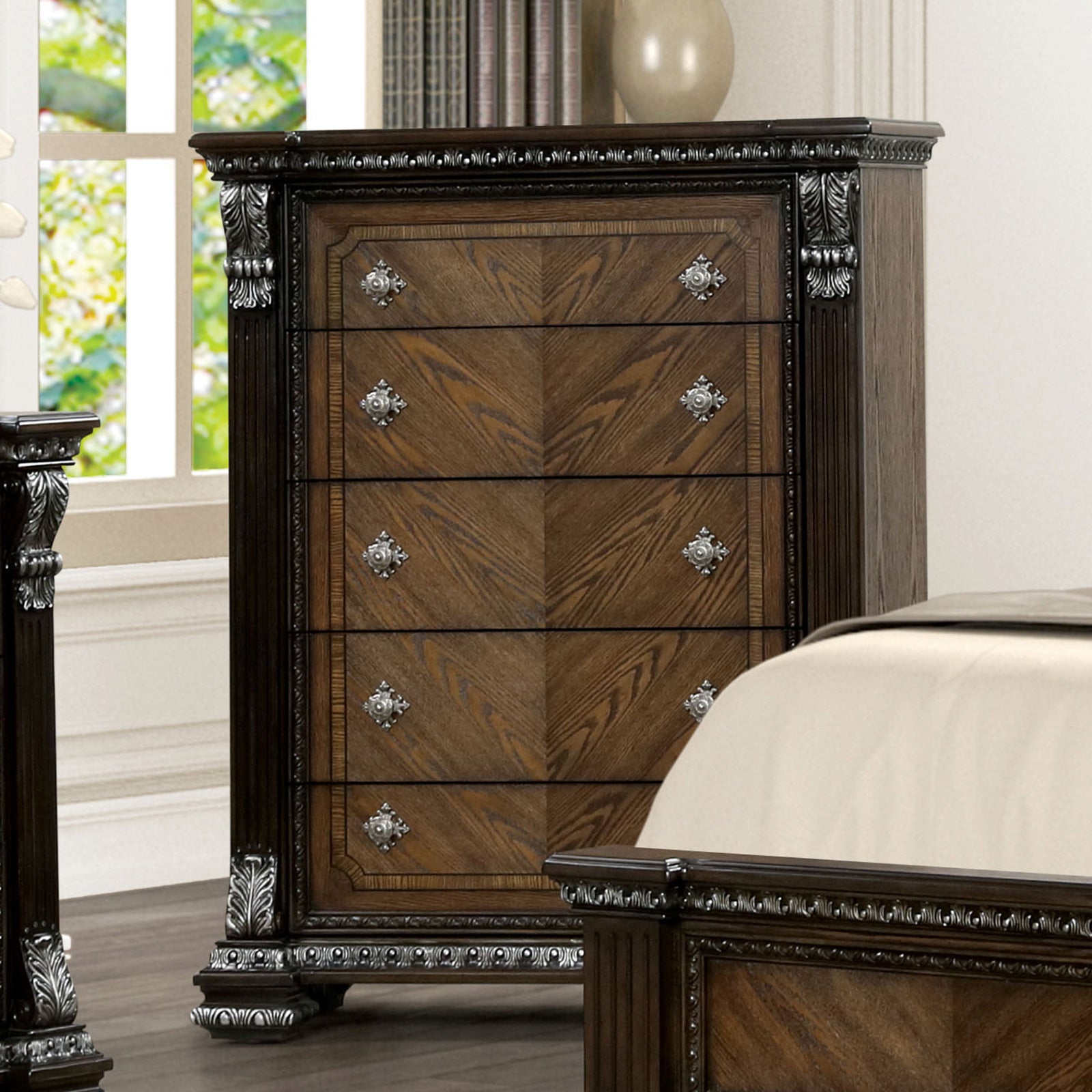 Promenade Espresso Queen 5 Piece Bedroom Set w/Chest