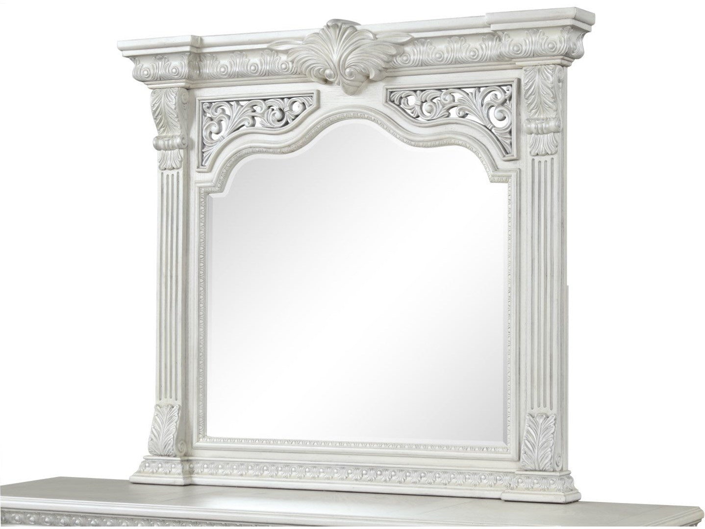 Promenade Wire Brushed White Mirror