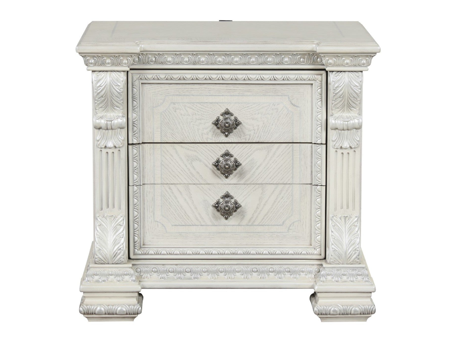 Promenade Wire Brushed White Nightstand