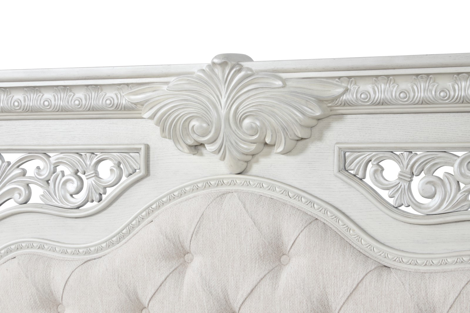 Promenade Wire Brushed White Queen 5 Piece Bedroom Set w/2 Nightstands