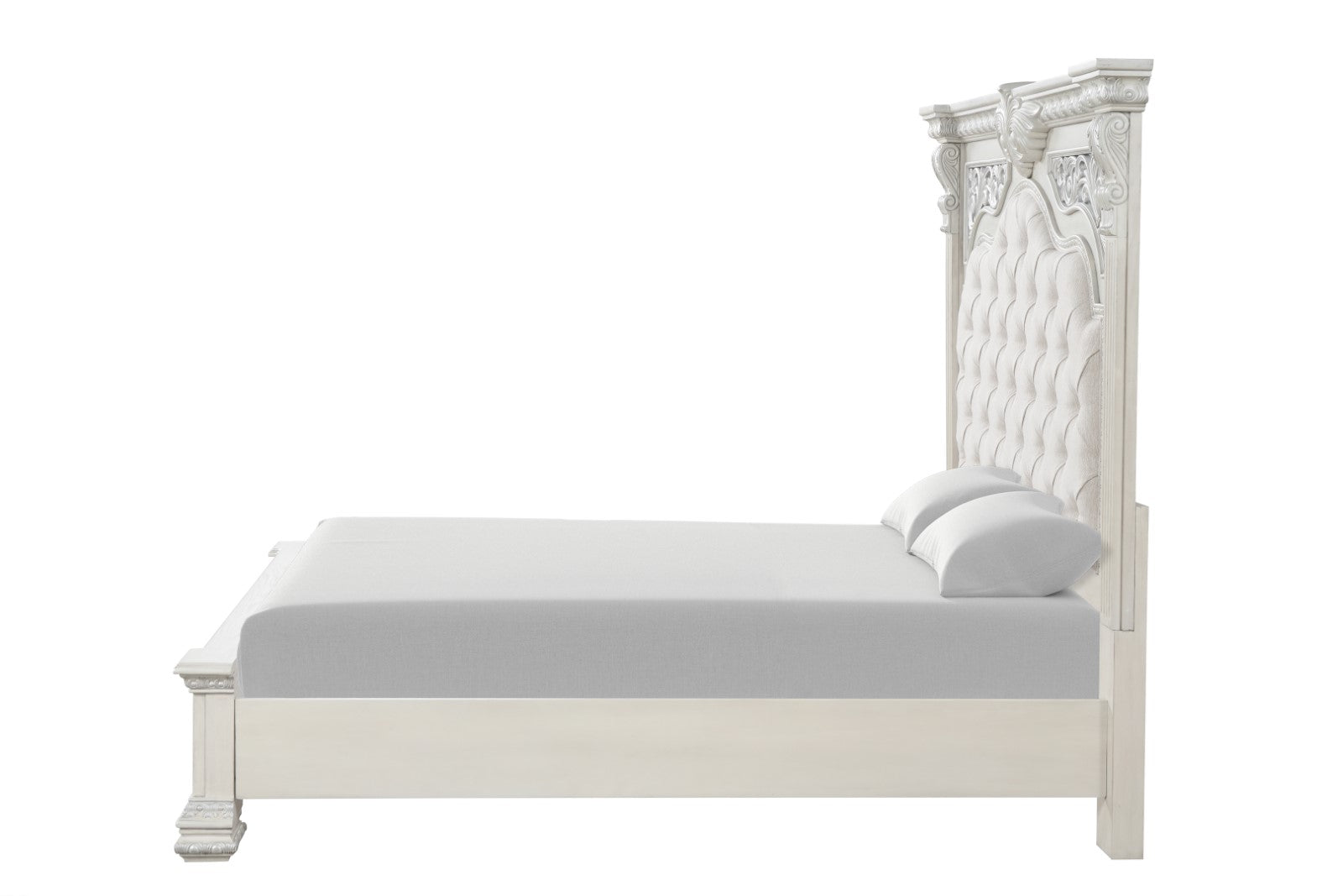 Promenade Wire Brushed White Queen Bed