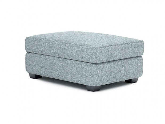 Queensbury Teal Ottoman