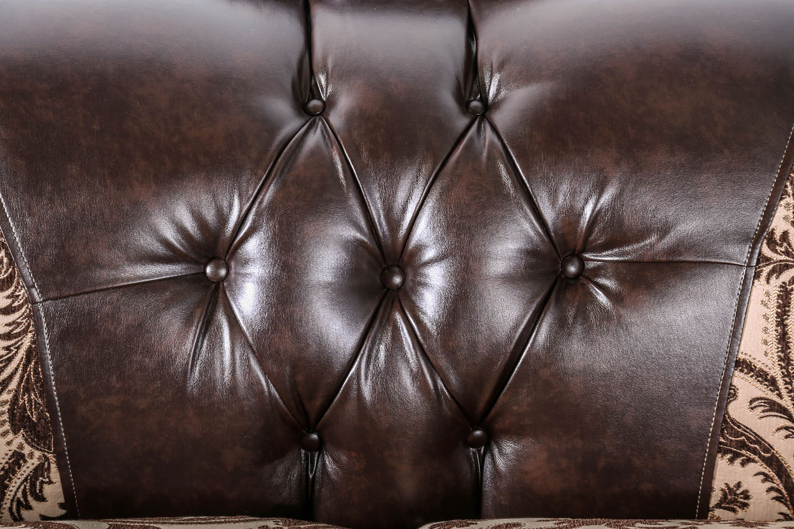 Quirino Light Brown/Dark Brown Loveseat
