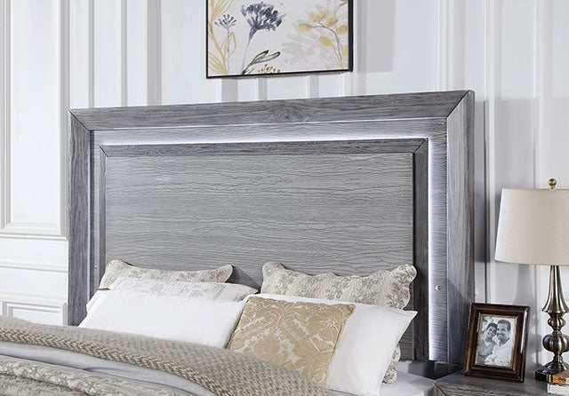 Raiden Gray Eastern King Bed