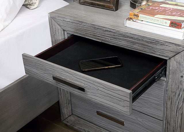 Raiden Gray Nightstand w/ USB