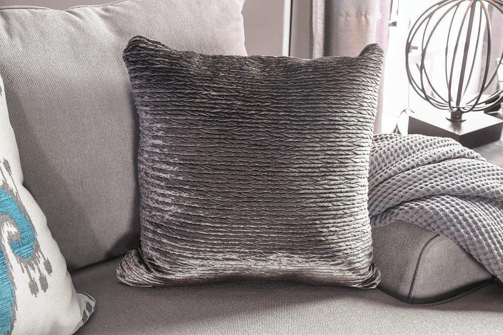 Renesmee Gray & Silver Stationary Loveseat