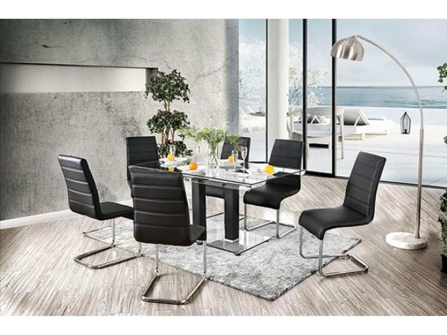 Richfield Black & Chrome Dining Table