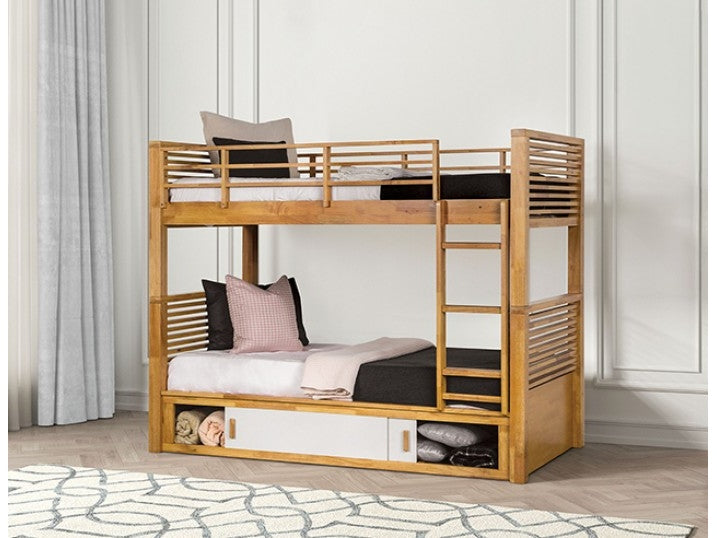 Richland Light Oak Twin/Twin Bunk Bed