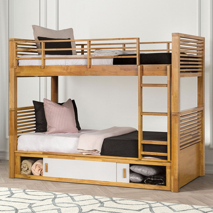 Richland Light Oak Twin/Twin Bunk Bed