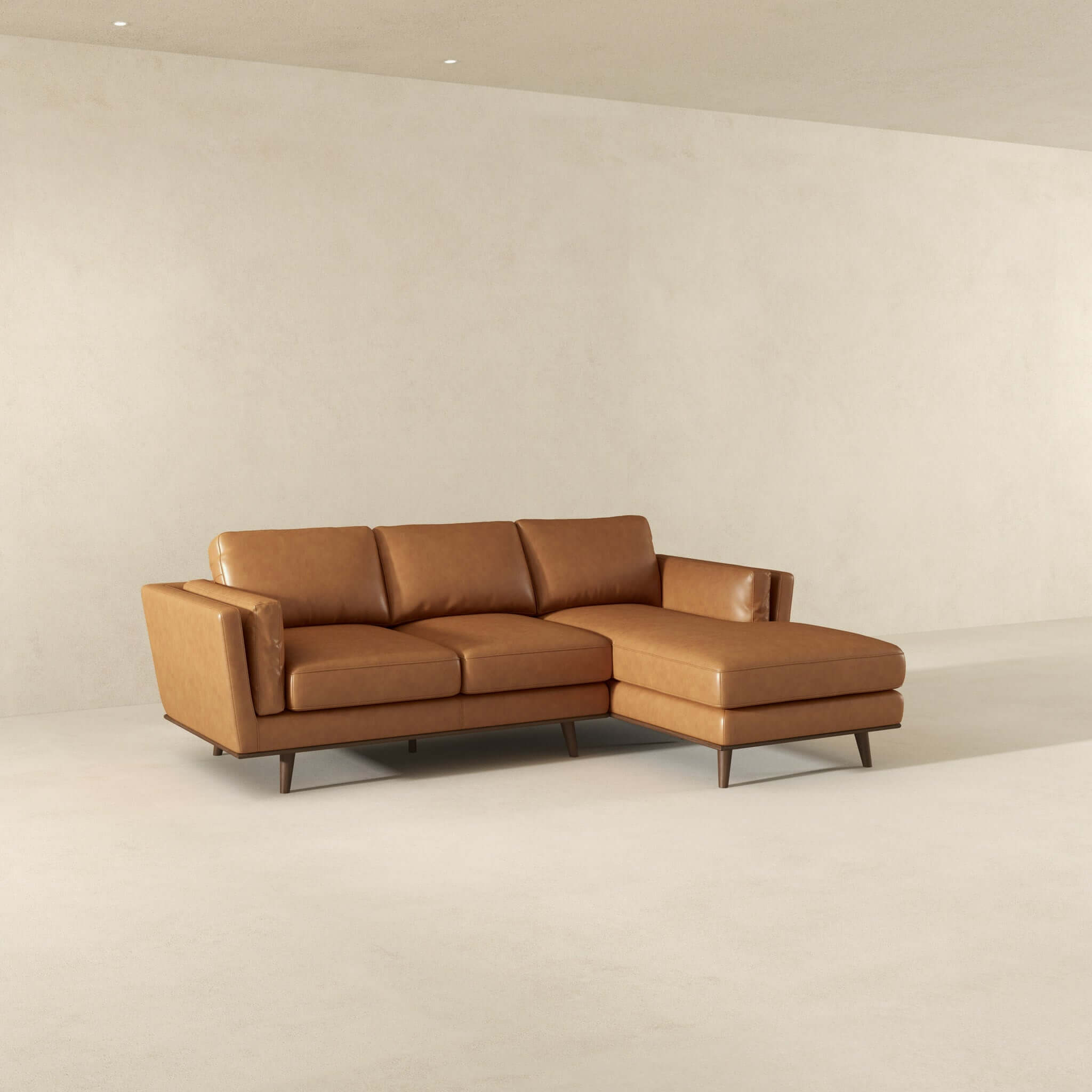 Chase Genuine Leather Sectional Right Facing