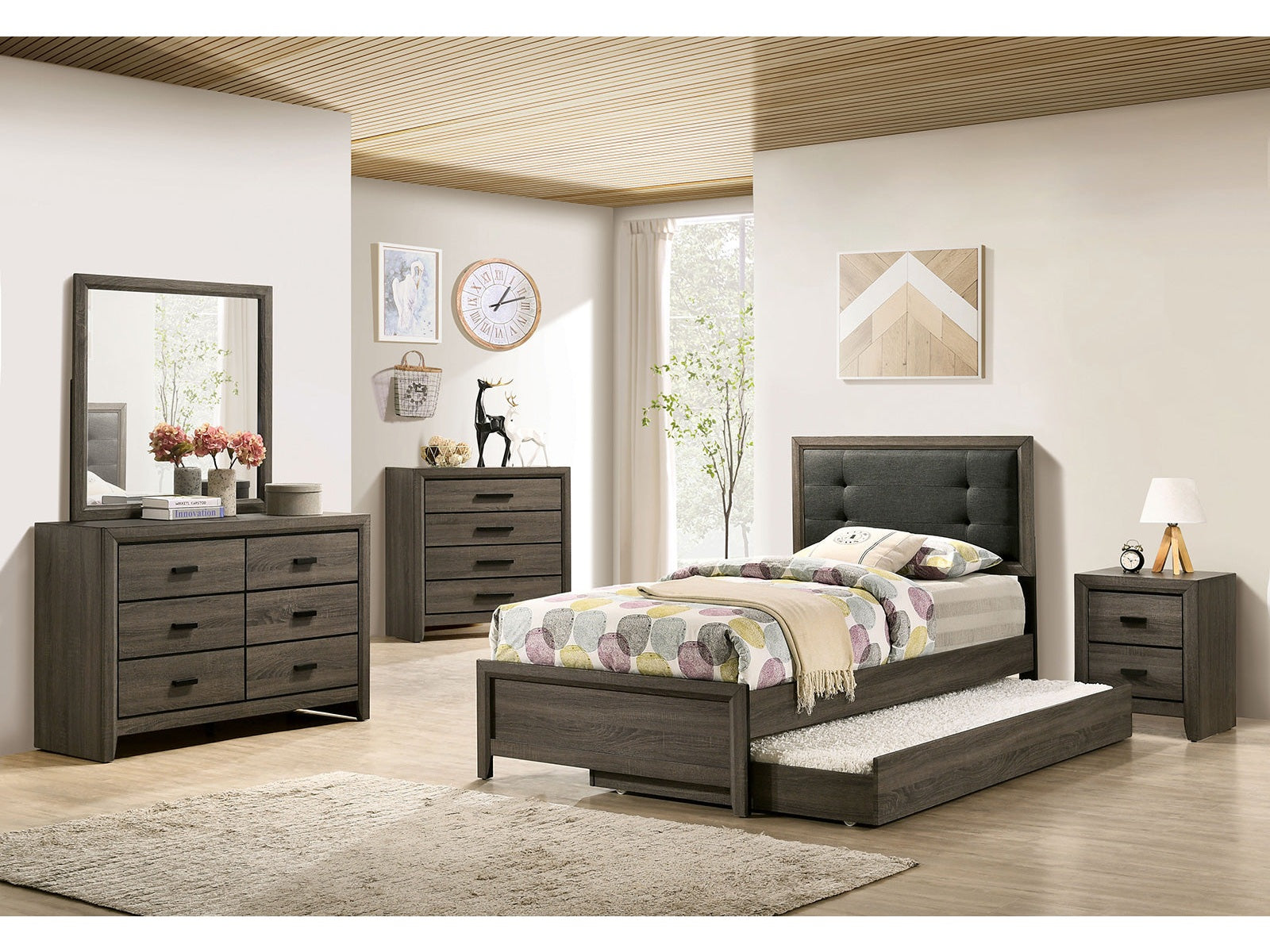 Roanne Gray/Charcoal 4 Pc. Full Bedroom Set