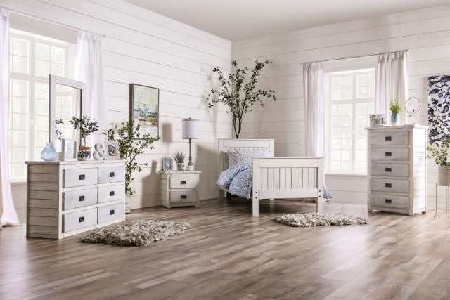 Rockwall Weathered White Full Bed