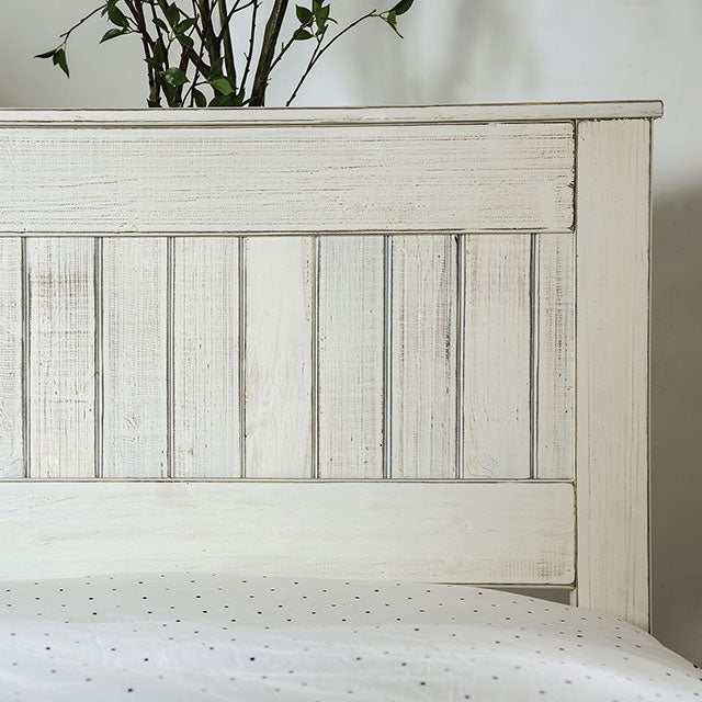 Rockwall Weathered White Twin Bed