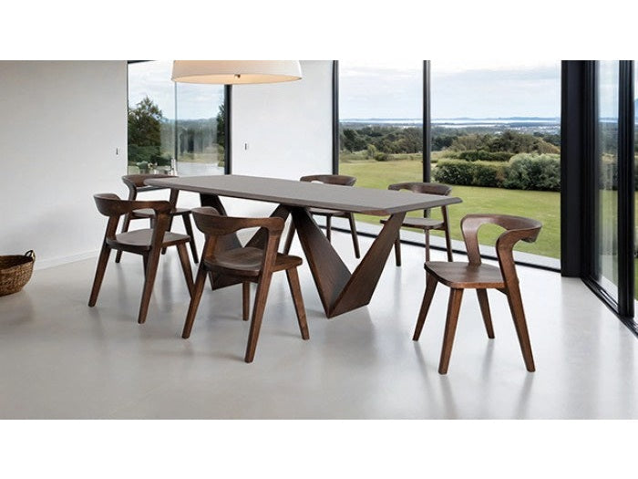 Romont Walnut 7 Piece Dining Set
