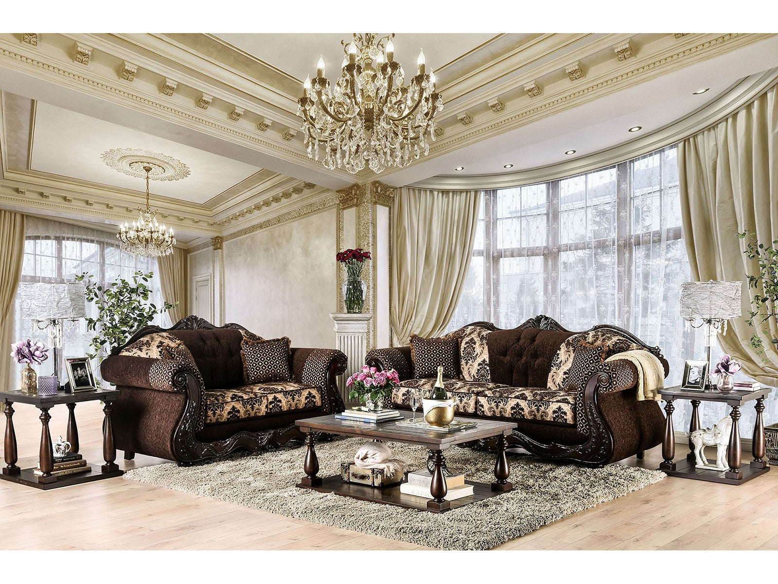 Ronja Dark Brown Sofa & Loveseat