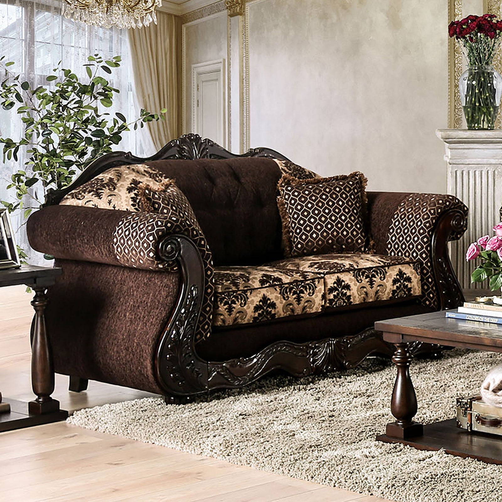 Ronja Dark Brown Sofa & Loveseat