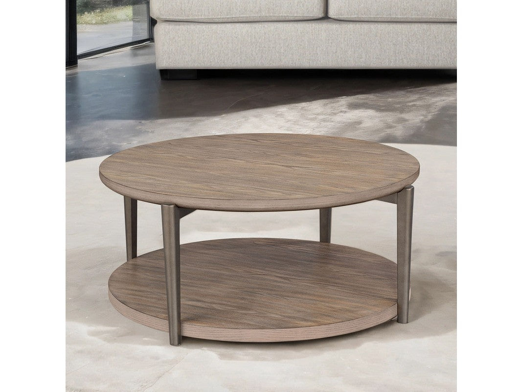 Roros Natural Round Cocktail Table