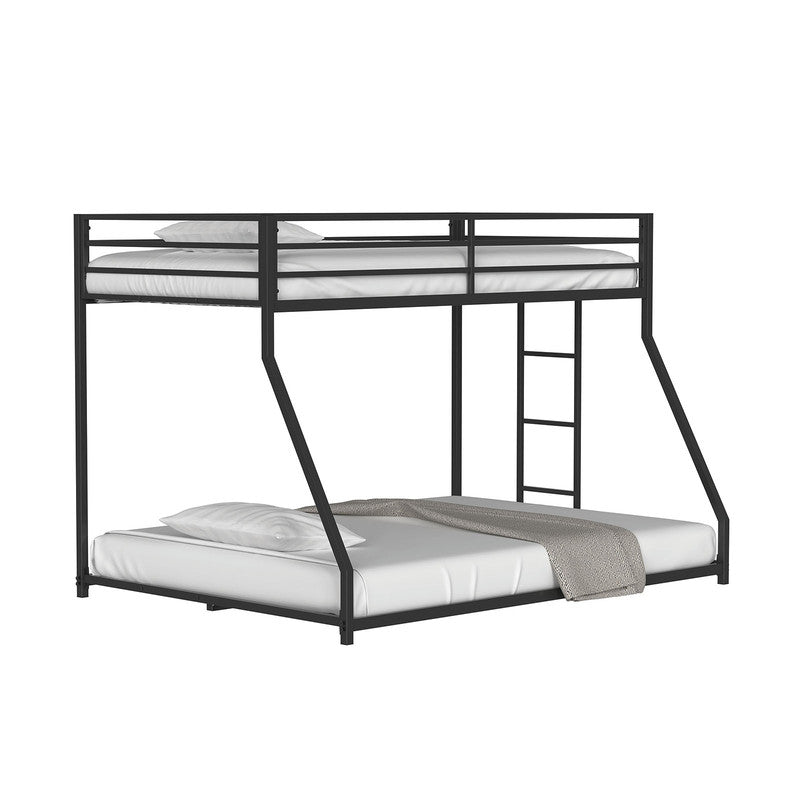 Rothwell Matte Black Twin/Full Metal Bunk Bed